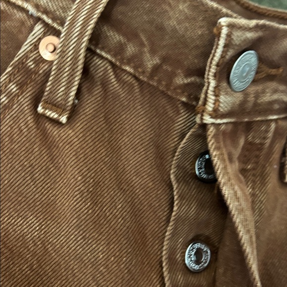 Levi's 501 Brown Denim Shorts - Picture 5 of 11
